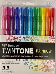 Tombow TWINTONE Dual Tip Marker Set ~ 12 Pack ~ YOU CHOOSE!