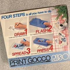Vintage RISO Print Gocco B6 Hi Mesh Set Instant Multi-Color Kit, EUC, +Flashbulb