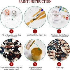 Patriotic Paint by Numbers Kit for Adults Beginner- 4th of July Adult Paint b…