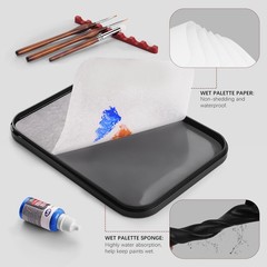 Wet Pallet for Painting Miniatures – 2 in 1 Dry and Wet Palette with Lid, Inc…