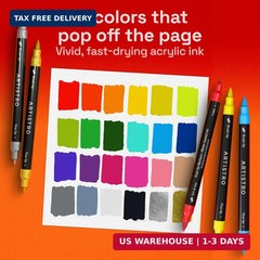 ARTISTRO 24 Acrylic Paint Markers – Paint Pens for Drawing – For Fabric, Rock, G