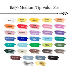 Apple Barrel Multi-Surface Paint Pens Deluxe Studio Set, Medium Tip, 36 Piece