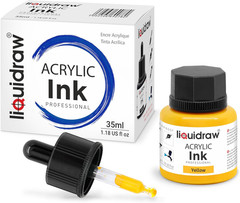 Acrylic Drawing Ink – 10 X 1.18 Fl Oz (35 Ml) Bottles with Ink Dropper | Suitabl