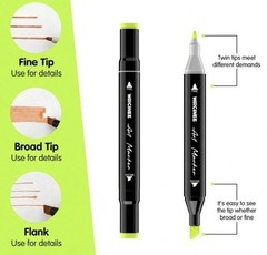 168 Colors Set Dual Brush Alcohol Markers Dual Tip Pens for Artist Kids Adults