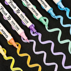 72 Colors Paint Markers, Dual-Color Acrylic Pens with 36 Brush Tips, Double T…