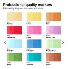 Winsor & Newton ProMarker Set 2 Set of 12+1 PC/PZ Brand New