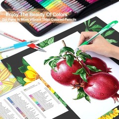160 Pack Glitter Gel Pens with Case – Adult Coloring Set