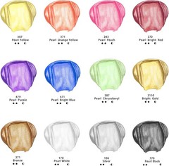 High-Quality Metallic Acrylics – 12 Glossy Colors (59ml Bottles) for Artists