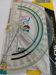 Fiskars Creative Works Protractor with Swing Bar Shatter-Resistant Drawing Tool