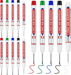 Long Head Marker Pens 15PCS Deep Hole, Long Nib Marker 20mm Quick Dry Waterproof