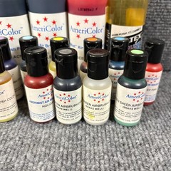 Cookie Countess Airbrush Compressor Kit AmeriColor Paint Lot Tested