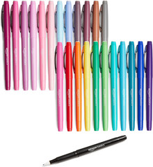 Felt Tip Marker Pens, Assorted Colors, No-Fray Felt Tip