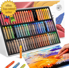 Oil Pastels Set 72 Vibrant Colors Ultra Soft and Creamy Texture Easy to Blen