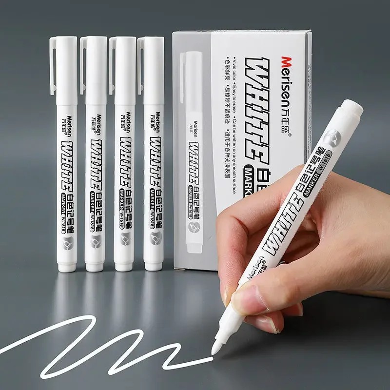 3 pcs White Waterproof Permanent Paint Marker Pens for Metal Wood Fabric**