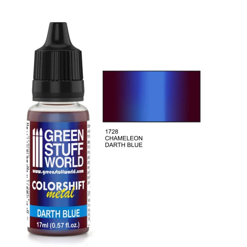 Green Stuff World – Chameleon Metal Paint Darth Blue 1728 for Models and Miniatu