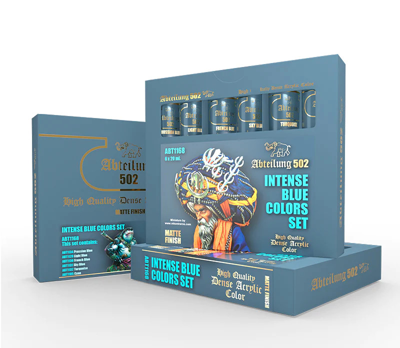 Abteilung 502 High Quality Dense Acrylics – Intense Blue Colors Set ABT1168