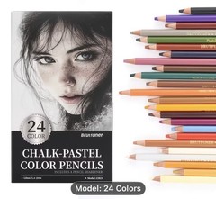 24 Brutfuner chalk pastel coloring pencils NEW Shipping Included