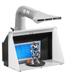 Uimoso Portable Airbrush Spray Booth with Dual Fans and LED Lighting