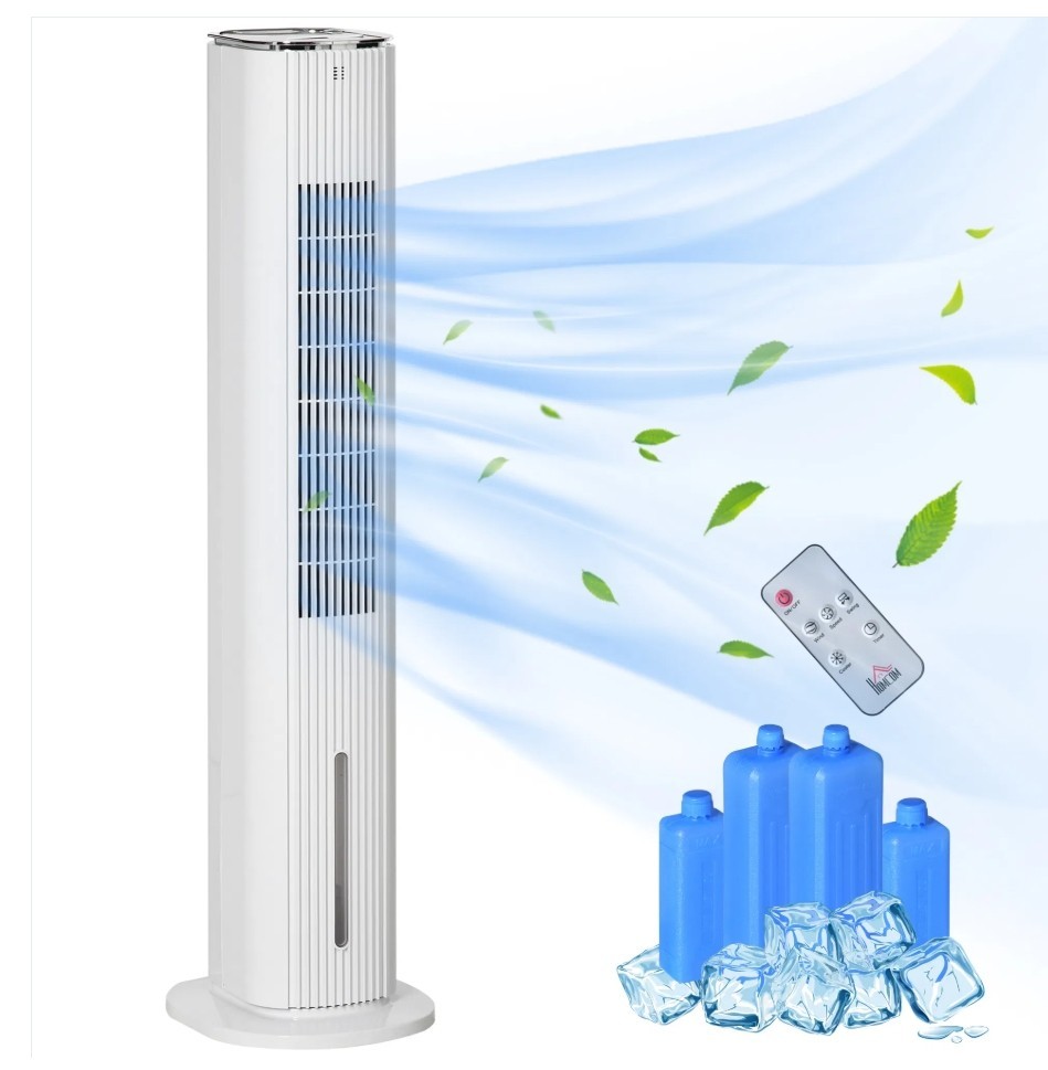 Portable Swivel Air Conditioner Humidifier 2-In-1 Cooling Fan 3 Modes 3 Speeds R