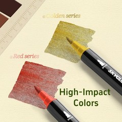 24 Color Dual Tip Metallic Acrylic Paint Pens for Rock Painting, Metallic Mar…