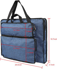 Students Water-Resistant Artist Portfolio Tote for Art Supplies Storage – 8K Dra