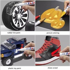 2× Universal Waterproof Permanent Paint Marker Pen Car Tire Rubber Metal Glass