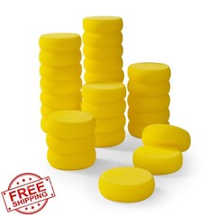 Small Painting Sponges Yellow Round 2.9 Inch