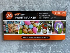 PNPEKT 24 Oil-Based Paint Marker Multicolor Set Oil-Based High Coverage