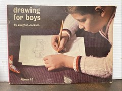 Drawing for Boys by Vaughan-Jackson 1956 Pitman 13 Paperback Vintage Art Book