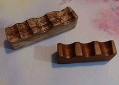 Paint Brush Holder Set (2) Handmade Wood, Cedar & Spalted Swamp Oak. Waterproof