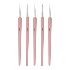 5Pcs Detail Paint Brushes 5.5mm Pointed Tip (00000) Pink