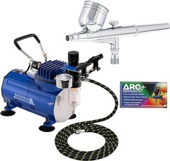 Dual Action Airbrush Kit with Tankless Compressor Master