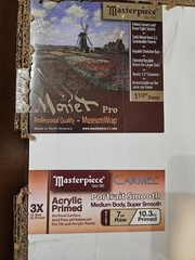 Masterpiece Artist Canvas Monet Pro Stretched Cotton Canvas Rectangle. 12×15.