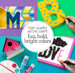 Pintura acrílica 2oz color amarillo brillante multiuso manualidades, Nuevo