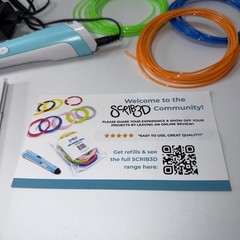 Scrib3D P1 3D Printing Pen + Color Filaments + Guide in Box W/Charger