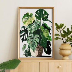 Framed Paint by Numbers Kit for Adults Beginner Kids Ages 10-13, Plants Easy…