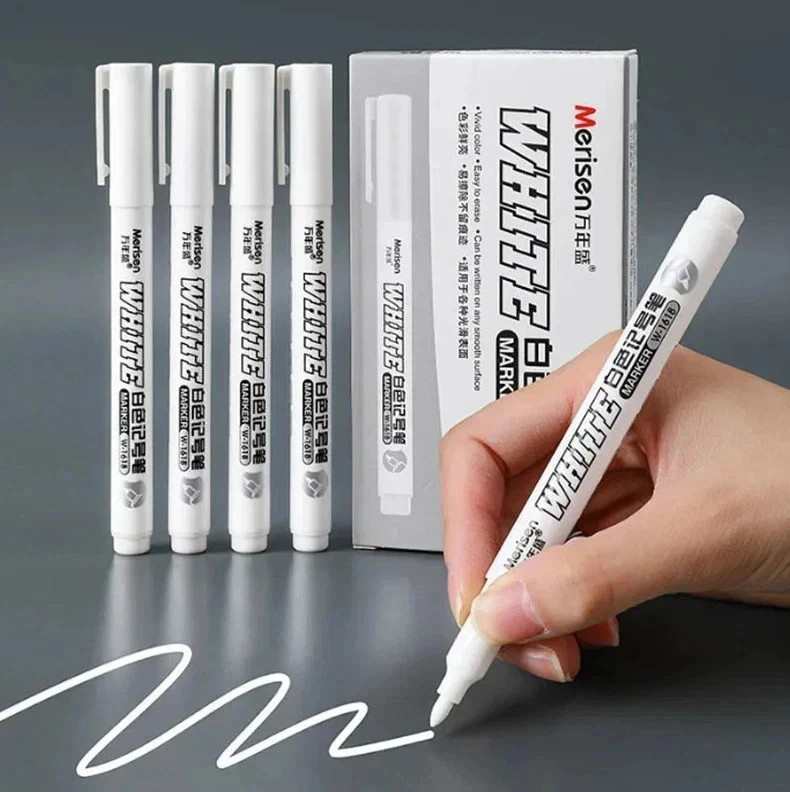 3 pcs White Waterproof Permanent Paint Marker Pens for Metal Wood Fabric**