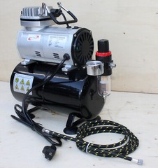 Airbrush Air Compressor w/3L Tank 6′ Hose Multipurpose Tattoo Makeup Cake Deco