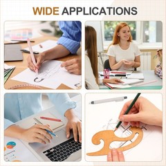 4+4Pcs Retractable Eraser Pen, with 4Replacement Rubber Refill, Blue TPE