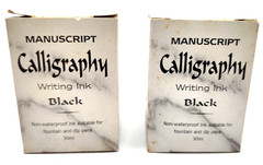 2‑Pack Manuscript Calligraphy Black Ink 30 ml – Fountain Pen & Dip Pens