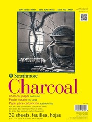 Strathmore 300 Series Charcoal Paper Pad, Glue Bound, 11×17 11×17, White