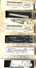 Lot of Grumbacher and others Artist Charcoals – Draw Sketch Vintage