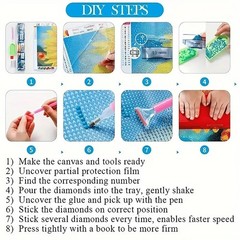 Diamond Painting Kit for Adults Butterfly and White Roses Full Drill Diamond Art