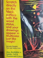 MULTICOLOR SCRATCH-ART PAPER SA-P-MC VINTAGE 1996 8-1/2″ x 11″ 12 SHEETS