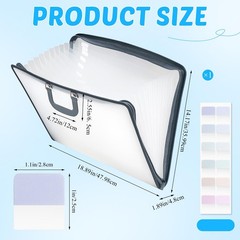 1 Pack 11 x 17 Art Portfolios, Expanding File Organizer with 13 Pocket for Ar…