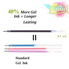 TANMIT Gel Pens 33 Color Fine Point Colored Pen Set 40% More Ink