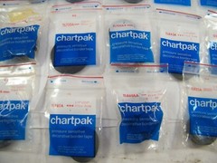 CHARTPAK PRESSURE SENSITIVE DECORATIVE BORDER TAPE LOT OF 33 SOLD AS IS