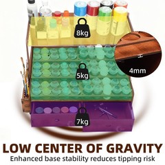 (Dia.1.42″)60 Paint Holes+2x Brush Holder+2x Painting Handle+2x Drawer