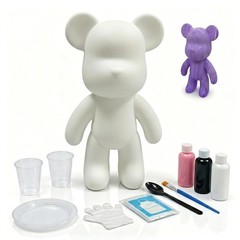 YONXID DIY Fluid Bear Painting Kit – Fluid Art Pour Paint Bear Set – Full Dri…