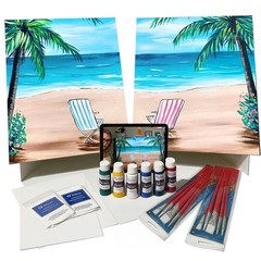 Get There Fast and Take It Slow, Date Night Painting Kit for Couples, Canvase…